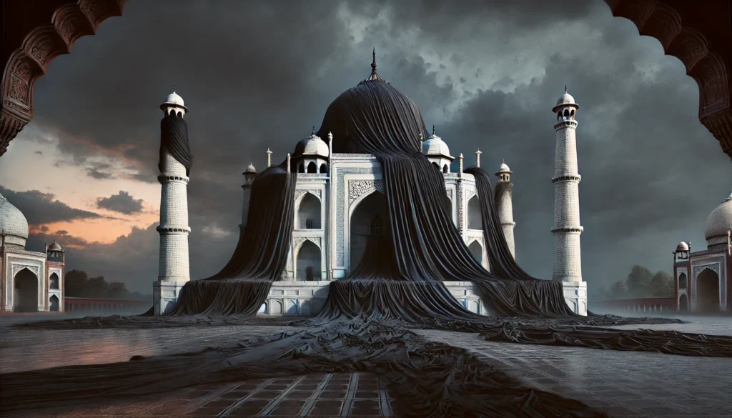 taj-Mahal2-1024x585 ताज महल को आखिर क्यों काले कपड़े से ढकना पड़ा? जानिए इसके पीछे की सच्ची कहानी!